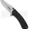 Kershaw Cryo Black G-10 Assisted Opening Knife - Stonewash Plain D2 -Kershaw Sale Store Kershaw Cyro Assited Opening Black G 10 D2 BHQ 91319 jr large