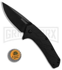 Kershaw Flock Black GFN Spring Assisted Knife - Black Plain 7 Kershaw Flock Black GFN Spring Assisted Knife - Black Plain -Kershaw Sale Store Kershaw Flock Black GFN black BHQ 83241 er bottlecap large