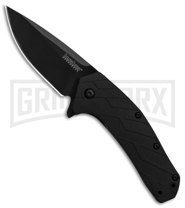 Kershaw Flock Black GFN Spring Assisted Knife - Black Plain 1 Kershaw Flock Black GFN Spring Assisted Knife - Black Plain