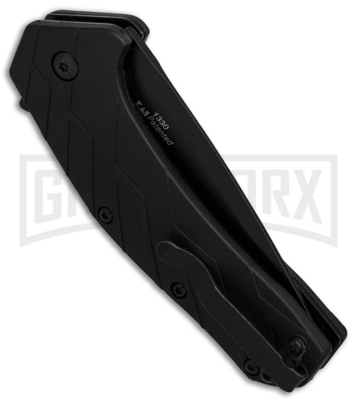 Kershaw Flock Black GFN Spring Assisted Knife - Black Plain 2 Kershaw Flock Black GFN Spring Assisted Knife - Black Plain - Image 2