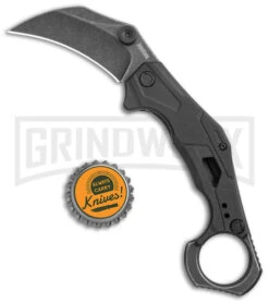 Kershaw Outlier Black GRN Assisted Folding Karambit - Black Stonewash Plain -Kershaw Sale Store Kershaw Karambit Black Dark SW jr bottlecap large