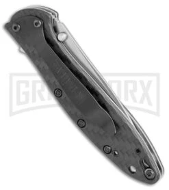 Kershaw Leek Carbon Fiber Assisted Opening Knife - Stonewash Plain -Kershaw Sale Store Kershaw Leek cf sw BHQ 52168 er side large 1
