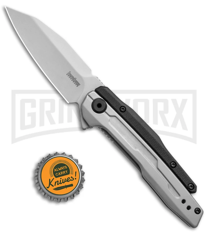 Kershaw Lithium Steel/Black Spring Assisted Knife - Bead Blast Plain 4 Kershaw Lithium Steel/Black Spring Assisted Knife - Bead Blast Plain - Image 4