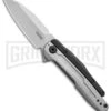 Kershaw Lithium Steel/Black Spring Assisted Knife - Bead Blast Plain -Kershaw Sale Store Kershaw Lithium Reverse Tanto SA Black GFN BB BHQ 139781 jr large