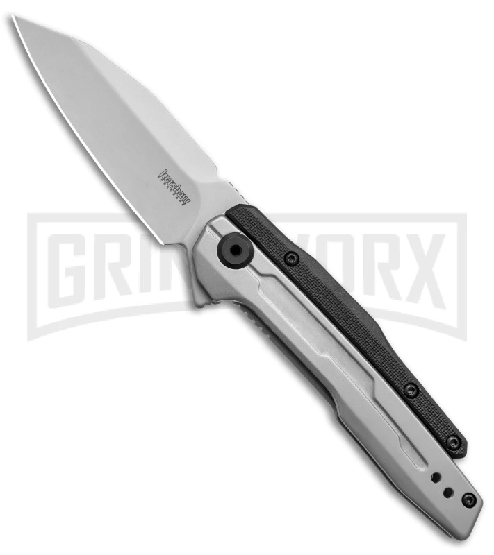 Kershaw Lithium Steel/Black Spring Assisted Knife - Bead Blast Plain 1 Kershaw Lithium Steel/Black Spring Assisted Knife - Bead Blast Plain
