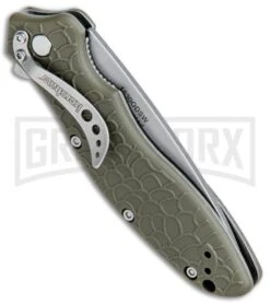 Kershaw Oso Sweet OD Green Assisted Opening Knife - Stonewash Plain -Kershaw Sale Store Kershaw Oso Sweet Assisted Opening OD Green SW KS1830ODSW BHQ 79526 jr side large