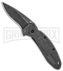Kershaw Scallion Blackwash Assisted Opening Knife - Blackwash