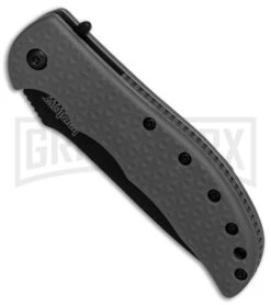Kershaw Volt II Gray Assisted Opening Knife - Black Plain -Kershaw Sale Store Kershaw Volt II Gray Black BHQ 84149 er spine large