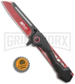 M-Tech USA Glow Scale Red Aluminum Spring Assisted Knife - Two-Tone Plain 7 M-Tech USA Glow Scale Red Aluminum Spring Assisted Knife - Two-Tone Plain -Kershaw Sale Store M Tech USA Glow Scale Red Aluminum SA TT GX 29706 jr bottlecap large