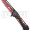 M-Tech USA Glow Scale Red Aluminum Spring Assisted Knife - Two-Tone Plain -Kershaw Sale Store M Tech USA Glow Scale Red Aluminum SA TT GX 29706 jr large