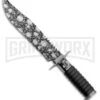 M-Tech Xtreme Gray Skull Fixed Blade Knife - Gray Serr -Kershaw Sale Store M Tech Xtreme Gray Skull Gray BP 23067 jr large