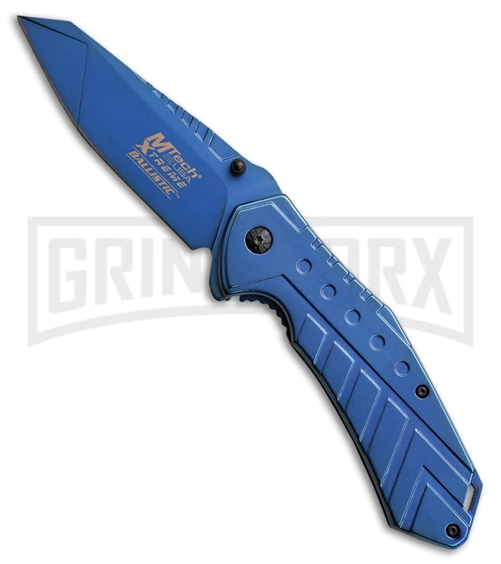 M-Tech Xtreme Perpetrator Blue Spring Assisted Knife - Blue Plain 1 M-Tech Xtreme Perpetrator Blue Spring Assisted Knife - Blue Plain