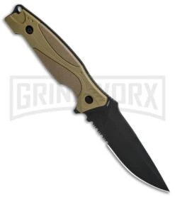 M&P M2.0 1085882 Brown Fixed Blade Knife - Black Serr -Kershaw Sale Store MP M2.0 Fixed Brown Black Serr 1085882 BHQ 82373 jr spine large