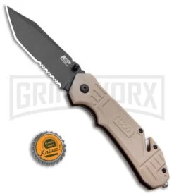 M&P M2.0 S.A. W/Seat Belt Cutter FDE Spring Assisted Knife - Black Serrated -Kershaw Sale Store MP M2.0 S.A. Thumb Stud Spring Assisted Knife FDE Aluminum Black bhq 93638 kp bottle cap large