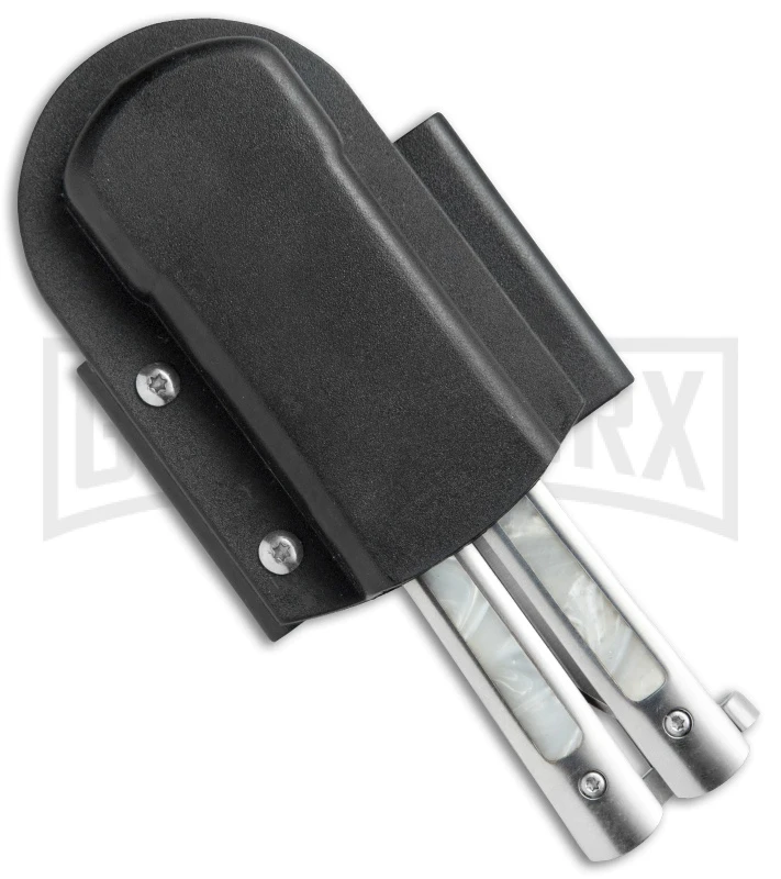 Magnificent Pearlex Balisong Butterfly Knife- Satin Plain 4 Magnificent Pearlex Balisong Butterfly Knife- Satin Plain - Image 4