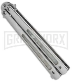 Magnificent Pearlex Balisong Butterfly Knife- Satin Plain 7 Magnificent Pearlex Balisong Butterfly Knife- Satin Plain -Kershaw Sale Store Magnificent Pearlex Balisong Butterfly Satin GBS43 BP 12776 jr side large