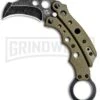 Mantis Vuja De Desert G-10 Balisong Karambit Butterfly Knife - Black SW Plain -Kershaw Sale Store Mantis Vuja De Balisong Karambit Crossover Desert Tan G 10 Black SW MANMK4DTSW BHQ 56613 jr large