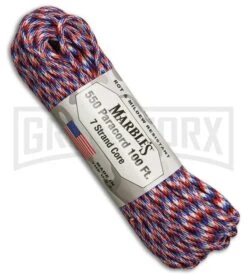 Old Glory Nylon Braided 550 Cord Paracord (100')