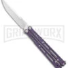 Maxace Banshee V2 Premium Balisong Butterfly Knife Purple G-10 - Satin Plain 9 Maxace Banshee V2 Premium Balisong Butterfly Knife Purple G-10 - Satin Plain -Kershaw Sale Store Maxace Banshee V2 Balisong Butterfly Knife Purple G 10 Satin BHQ 140243 jr large