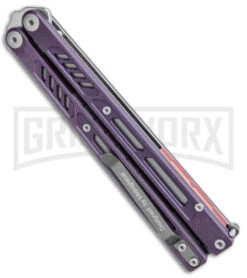 Maxace Banshee V2 Premium Balisong Butterfly Knife Purple G-10 - Satin Plain 8 Maxace Banshee V2 Premium Balisong Butterfly Knife Purple G-10 - Satin Plain -Kershaw Sale Store Maxace Banshee V2 Balisong Butterfly Knife Purple G 10 Satin BHQ 140243 jr side large