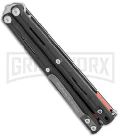 Maxace Knives Balisong Serpent Striker II Black G-10 - Satin Drop Point Plain -Kershaw Sale Store Maxace Knives Balisong Serpent Striker II Black G 10 Satin DP BHQ 120303 jr side large
