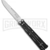 Maxace Unicorn Black G-10 Balisong Butterfly Knife - Spear Point Satin Plain -Kershaw Sale Store Maxace Unicorn Balisong Butterfly Black G10 Satin SP GX 40485 jr large