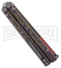 Maxace Unicorn Purple/Green G-10 Balisong Butterfly Knife - Bowie Satin Plain 8 Maxace Unicorn Purple/Green G-10 Balisong Butterfly Knife - Bowie Satin Plain -Kershaw Sale Store Maxace Unicorn Balisong Butterfly Purple Green G10 Satin Bowie GX 40491 jr side large