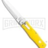 Mikov 241 Predator ABS Yellow Automatic Lever Lock Knife - Polish Plain -Pocket -Kershaw Sale Store Mikov 241 Predator Lever Lock Automatic Knife Yellow 3.75 Polish Pocket Clip BHQ 117840 LS large