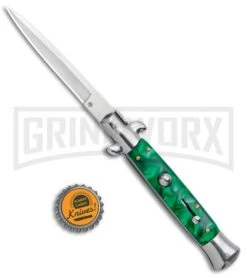 Milano 9" Green Acrylic Bayonet (4" Satin) -Kershaw Sale Store Milano 9in Green Acrylic Bayonet Satin GX 37523 jr bottlecap large