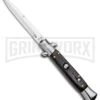 Milano 9" Italian Stiletto Brown Acrylic Automatic Knife - Bayonet Satin -Kershaw Sale Store Milano 9in Italian Stiletto Brown Acrylic Auto Bayo Satin GSE019MBRN GX 33526 jr large