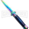 Milano 9" Stiletto Blue Spectrum Automatic Knife - Bayonet Spectrum -Kershaw Sale Store Milano 9in Stiletto Blue Spectrum Auto Bayo Spectrum GSE018RBMBL GX 33515 jr large