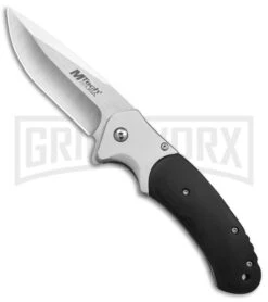 M-Tech USA Black Spring Assisted Flipper Knife - Satin Plain