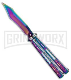 Chalkhill Balisong Spectrum Butterfly Knife - Skeletonized Handles