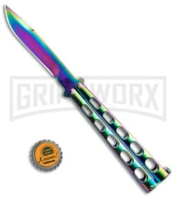 Monarch Integral Black Balisong Butterfly Knife - Spectrum Plain 7 Monarch Integral Black Balisong Butterfly Knife - Spectrum Plain -Kershaw Sale Store Rainbow Balisong Butterfly Knife GX 37611 td size large