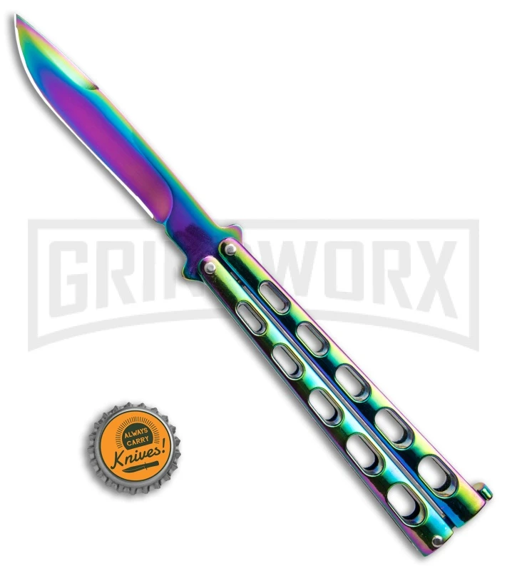 Monarch Integral Black Balisong Butterfly Knife - Spectrum Plain 4 Monarch Integral Black Balisong Butterfly Knife - Spectrum Plain - Image 4