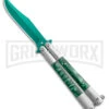 Regal Flipper Green Swirl Balisong Butterfly Knife - Green Plain -Kershaw Sale Store Regal Flipper Green Swirl Balisong Butterfly Green BHQ 177242 jr large