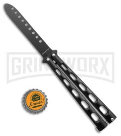 Ronin Gear Black Balisong Trainer Butterfly Knife - Black Plain 7 Ronin Gear Black Balisong Trainer Butterfly Knife - Black Plain -Kershaw Sale Store Ronin Gear Black Balisong Butterfly Trainer Black BHQ 177223 jr bottlecap large