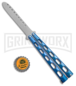 Ronin Gear Blue Balisong Trainer Butterfly Knife - Satin Plain -Kershaw Sale Store Ronin Gear Blue Balisong Butterfly Trainer Satin BHQ 177221 jr bottlecap large