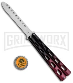 Ronin Gear Red/Black Balisong Trainer Butterfly Knife - Satin Plain -Kershaw Sale Store Ronin Gear Red Black Butterfly Practice Trainer CHINA BK3RD BHQ 89894 jr bottlecap large