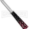 Ronin Gear Red/Black Balisong Trainer Butterfly Knife - Satin Plain -Kershaw Sale Store Ronin Gear Red Black Butterfly Practice Trainer CHINA BK3RD BHQ 89894 jr large