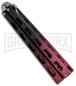 Ronin Gear Red/Black Balisong Trainer Butterfly Knife - Satin Plain -Kershaw Sale Store Ronin Gear Red Black Butterfly Practice Trainer CHINA BK3RD BHQ 89894 jr side large