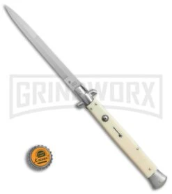SKM 13" Italian Stiletto Sim Ivory Automatic Knife - Bayonet -Kershaw Sale Store SKM AB 13in italian stiletto sim ivory bayonet BP 22678 er bottlecap large