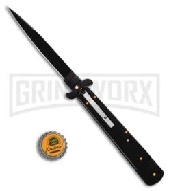 SKM 9.75" Slimline Black Wood Leverlock Automatic Knife - Black 7 SKM 9.75" Slimline Black Wood Leverlock Automatic Knife - Black -Kershaw Sale Store SKM Slimline Black Blackwood Leverlock Knife BHQ 94933 ns.bottlecap large