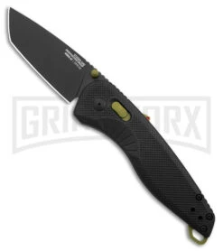 SOG Aegis AT Rescue Black Tanto Spring Assisted Knife - Black Plain