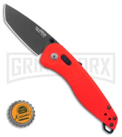 SOG Aegis AT Rescue Red Tanto Spring Assisted Knife - Black Plain -Kershaw Sale Store SOG Aegis AT Spring Assisted Tanto Knife Rescue Red indigo GRN 3in Black BHQ 140881 td size large