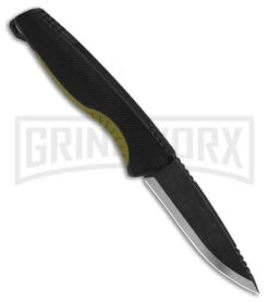 SOG Aegis FX Indigo Black/Moss Green GRN Fixed Blade Knife - Black SW Plain -Kershaw Sale Store SOG Aegis FX Black and Moss Green BHQ 175575 td spine large