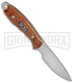 SOG Huntspoint Skinning Wood Fixed Blade Knife - Satin Plain -Kershaw Sale Store SOG Huntspoint Skinning Wood HT012L BHQ 15206 jr spine 2 large