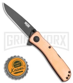 SOG Knives Twitch II Copper Spring Assisted Knife - Black 7 SOG Knives Twitch II Copper Spring Assisted Knife - Black -Kershaw Sale Store SOG Twitch II Spring Assisted Knife Copper 2.68 Black TWI302 PB BHQ 116325 LS Bottlecap large