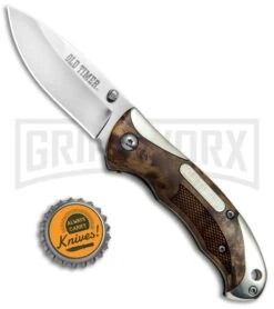 Old Timer 1084273 Ironwood Spring Assisted Knife - Satin Plain -Kershaw Sale Store Schrade 900OT Ironwood SA Cap 1084273 BHQ 81274 jr bottlecap large