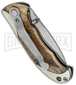 Old Timer 1084273 Ironwood Spring Assisted Knife - Satin Plain -Kershaw Sale Store Schrade 900OT Ironwood SA Cap 1084273 BHQ 81274 jr side large